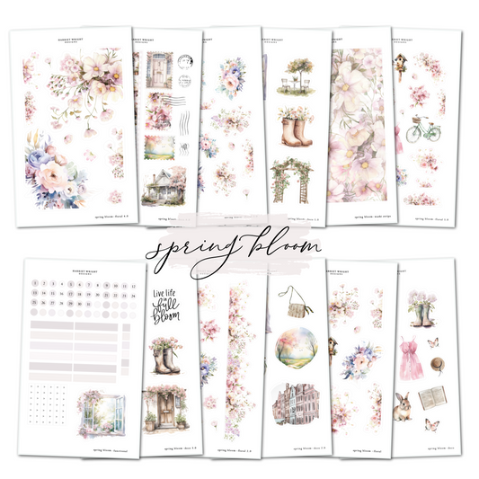 Spring Bloom || Decorative Collection (12 Sheets) Custom Artwork