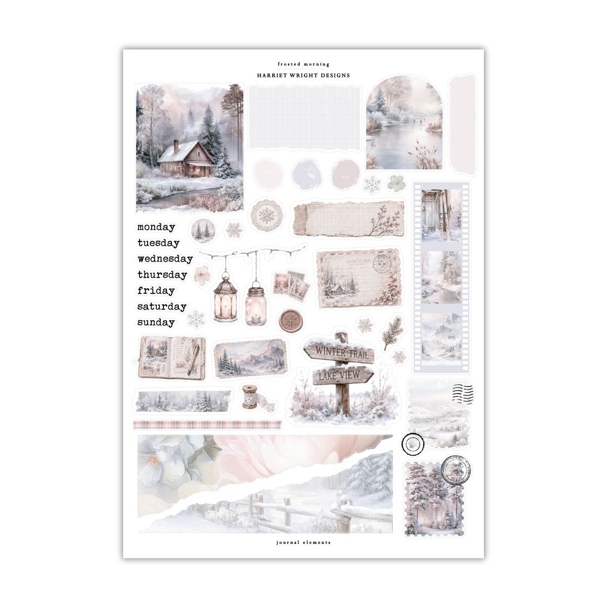 Frosted Mornings | Journal Element