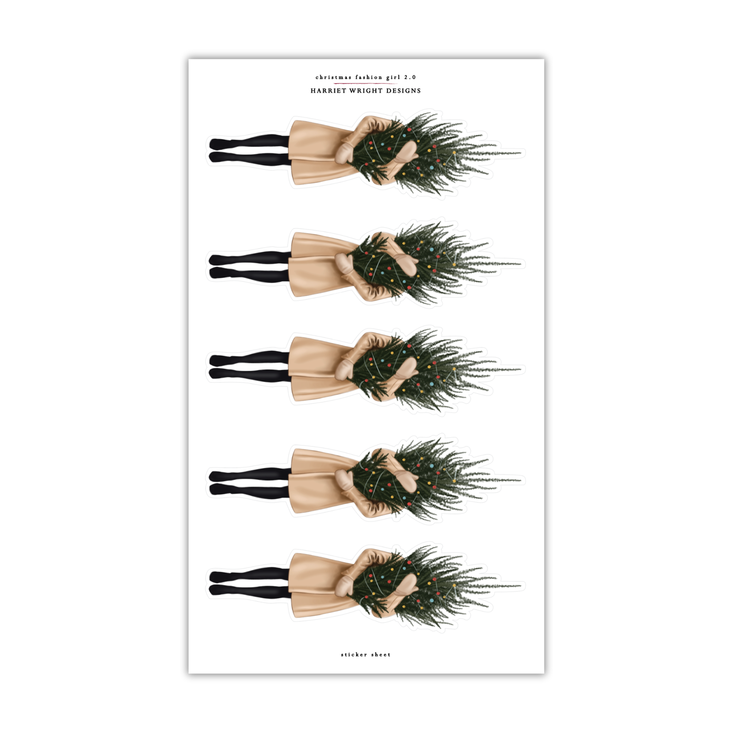 Christmas Fashion Girl 2.0 | Sticker Sheet