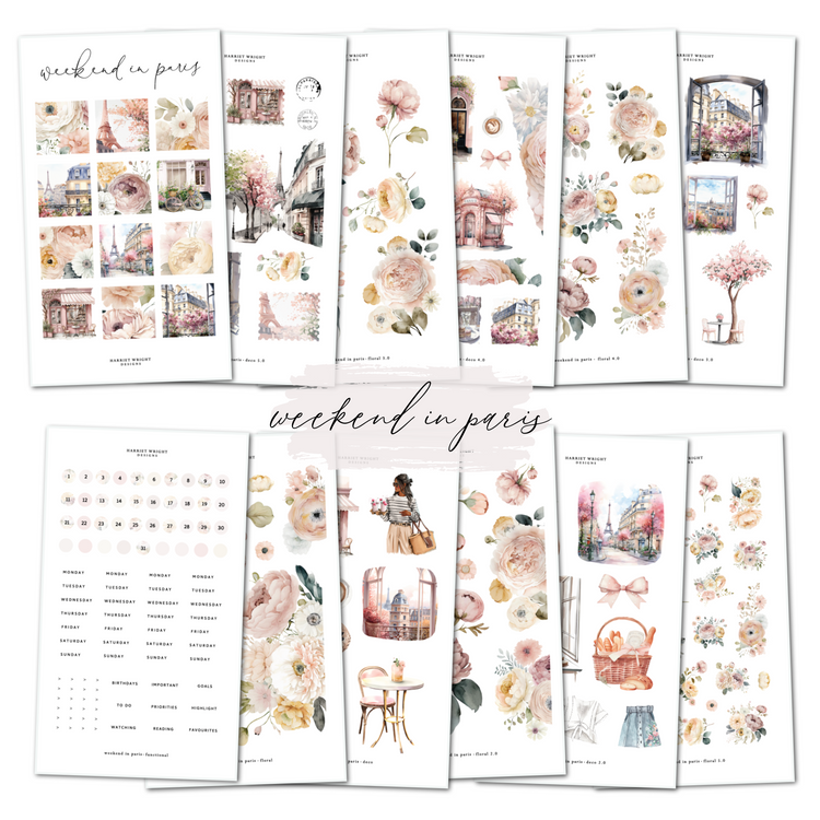 Weekend in Paris || Decorative Collection (12 Sheets)