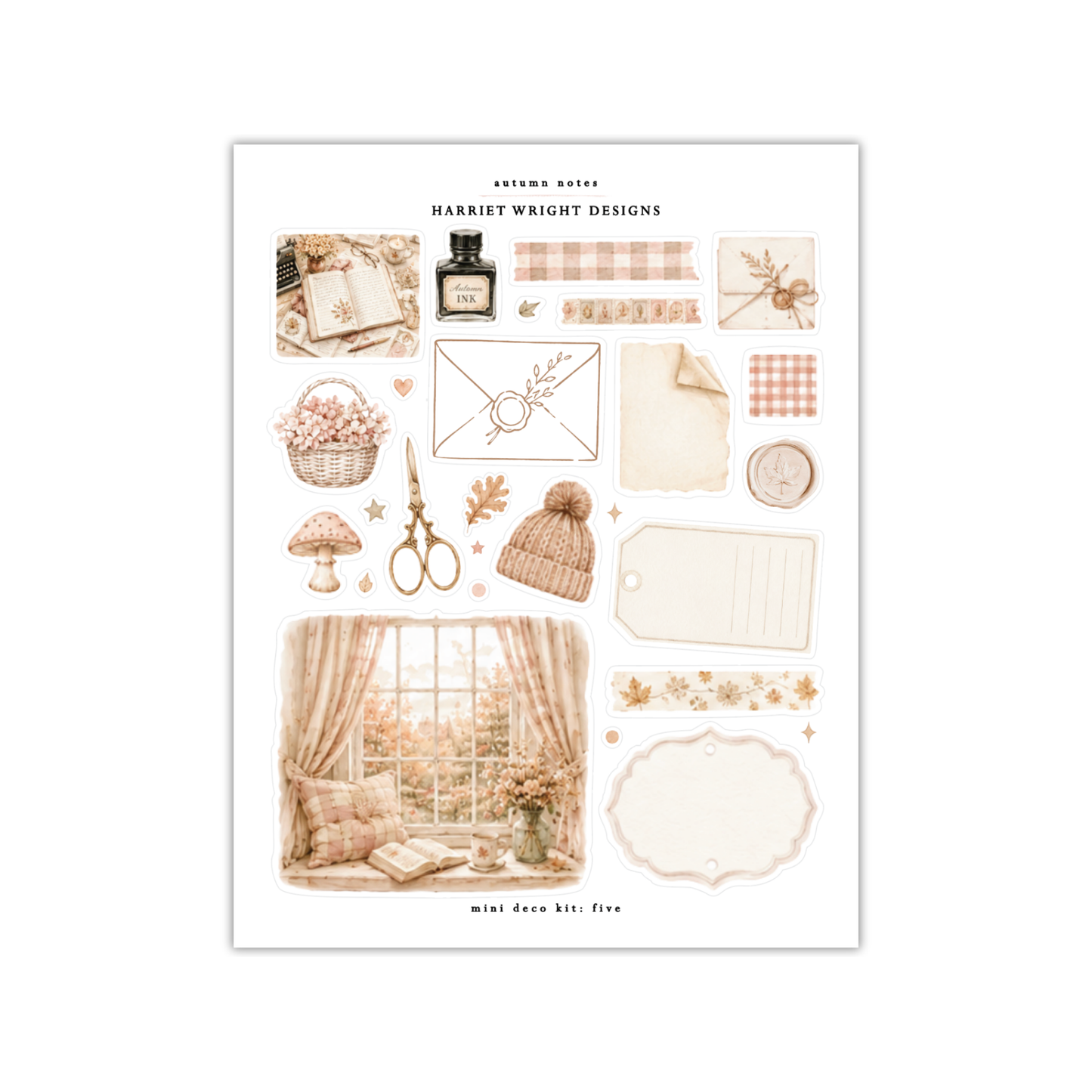 Autumn Notes | Mini Decorative Kit