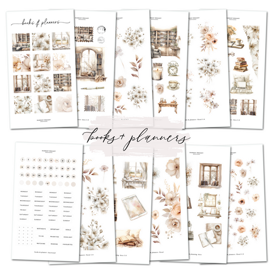 Books & Planners || Decorative Collection (12 Sheets)