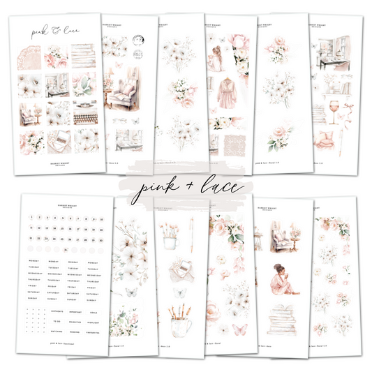 Pink & Lace || Decorative Collection (12 Sheets)