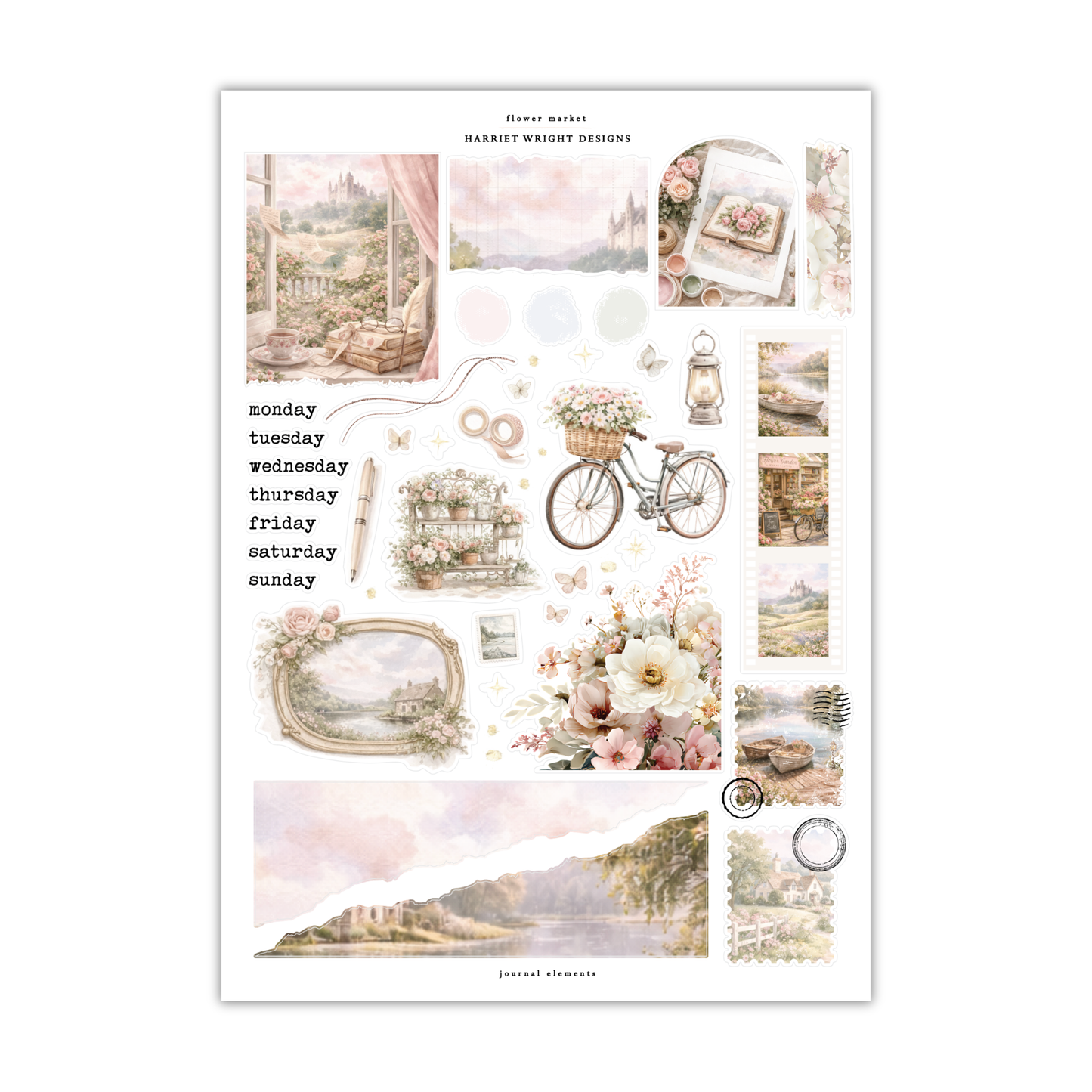 Flower Market | Journal Elements