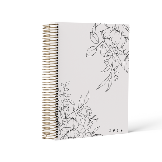 2024 Floral || A5 Wide Horizontal Planner