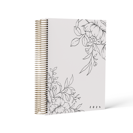 2024 Floral || A5 Wide Vertical Planner
