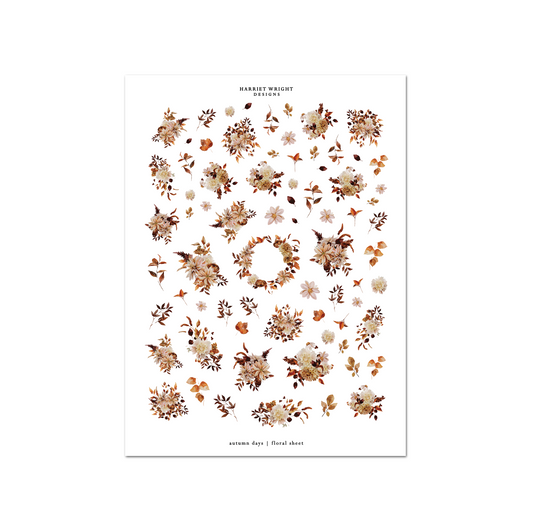 Autumn Days | Floral Sheet