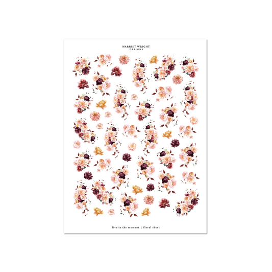Live in the Moment | Floral Sheet