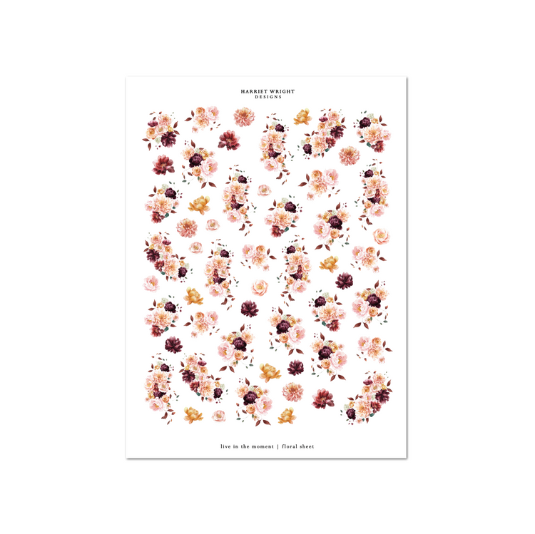 Live in the Moment | Floral Sheet