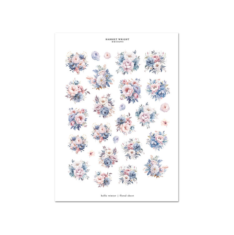 Hello Winter | Floral Sheet