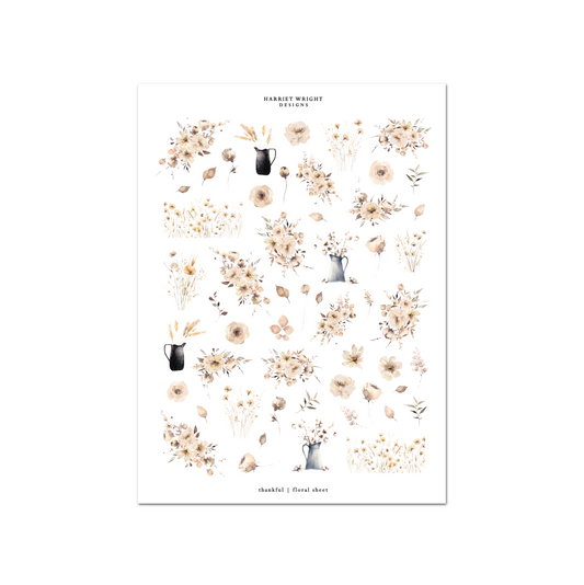 Thankful | Floral Sheet