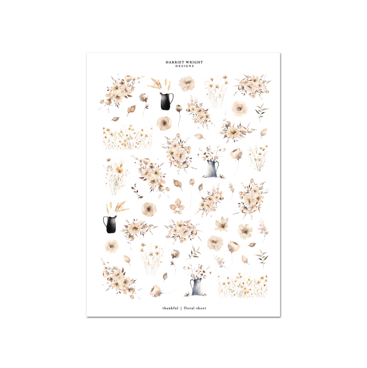 Thankful | Floral Sheet