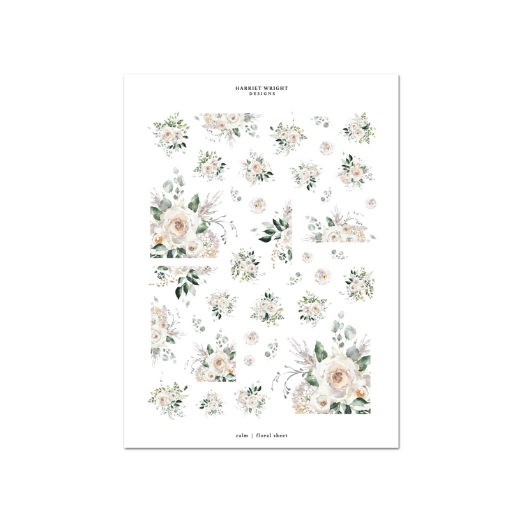Calm | Floral Sheet
