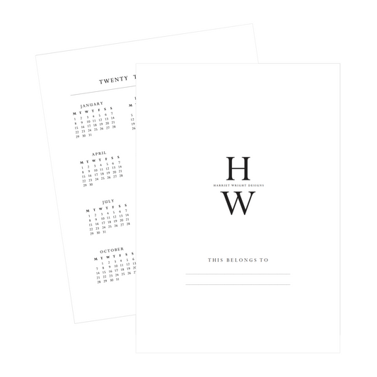 A5 Wide Printed Inserts || Weekly & Monthly
