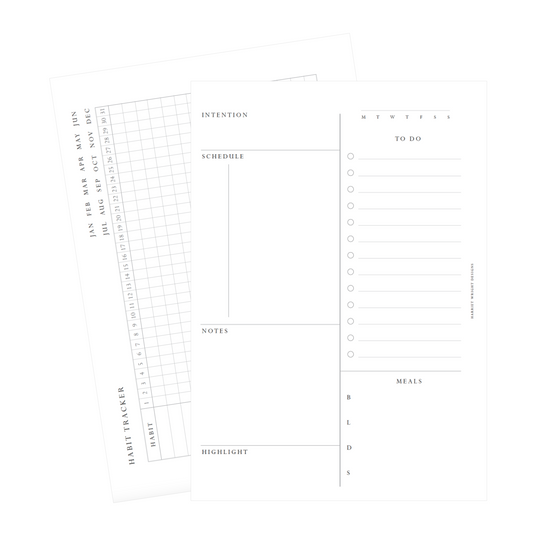 Daily Planner || A5 Printed Insert