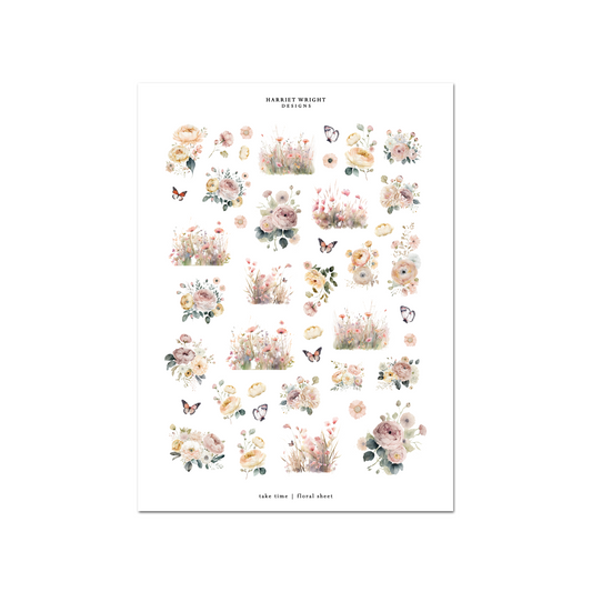 Take Time | Floral Sheet