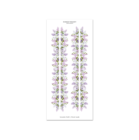 Lavender Field | Floral Cut Washi