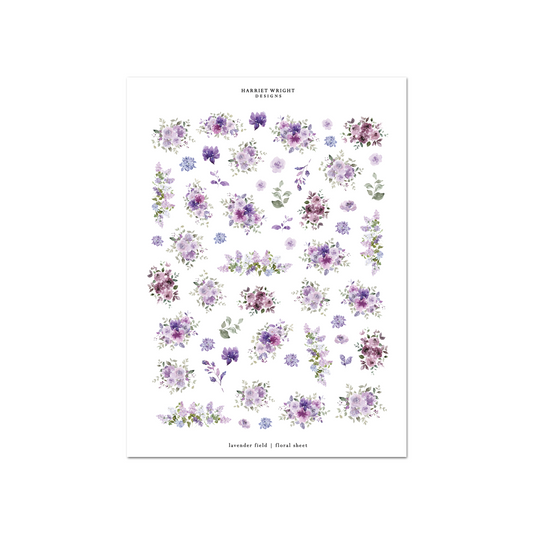 Lavender Field | Floral Sheet