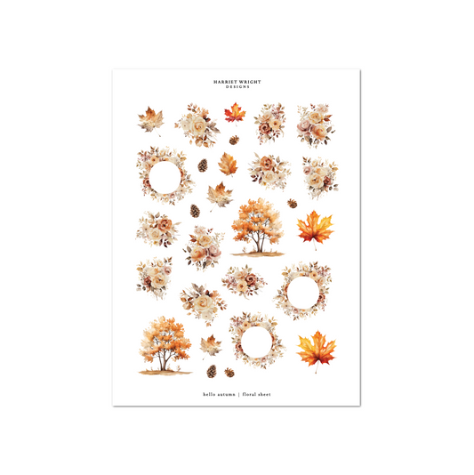 Hello Autumn | Floral Sheet