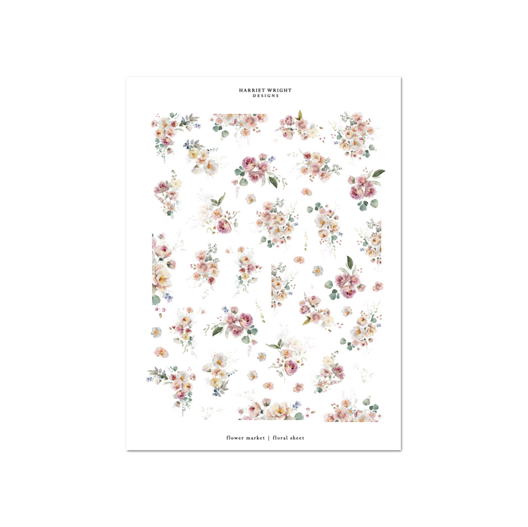 Flower Market | Floral Sheet