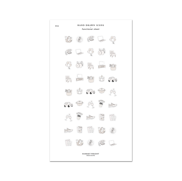 Hand Drawn Icons || Functional Sheet