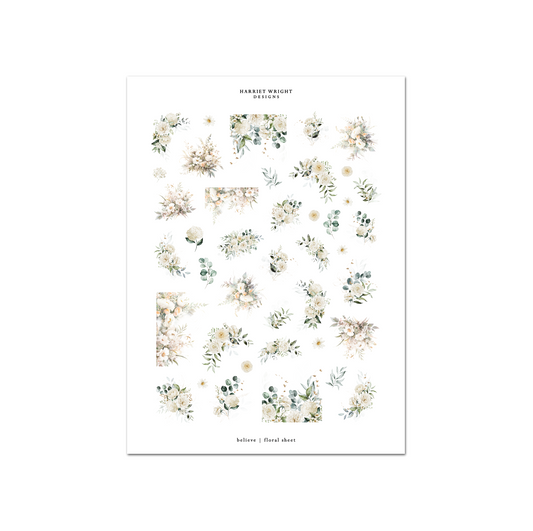 Believe | Floral Sheet