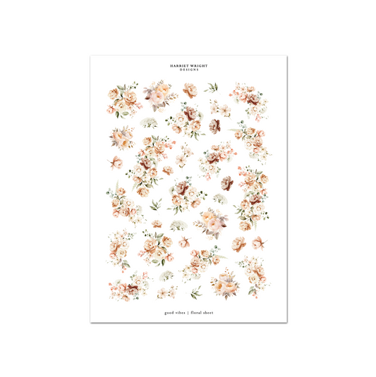 Good Vibes | Floral Sheet
