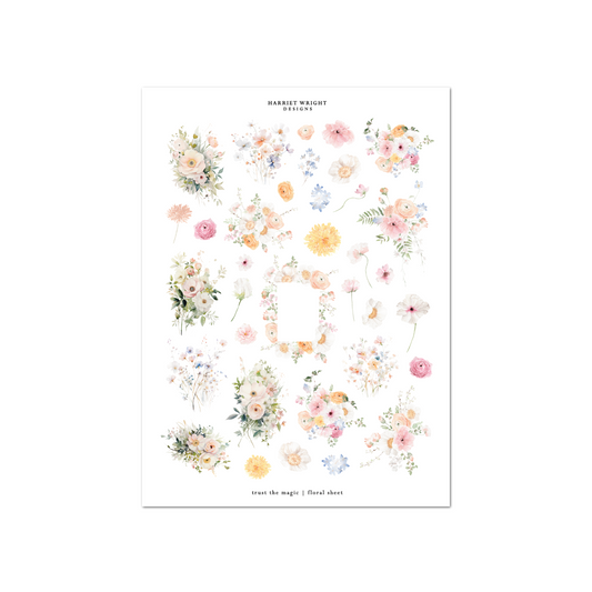 Trust the Magic | Floral Sheet