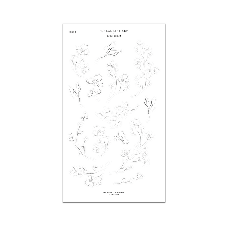 Floral Line Art || Deco Sheet
