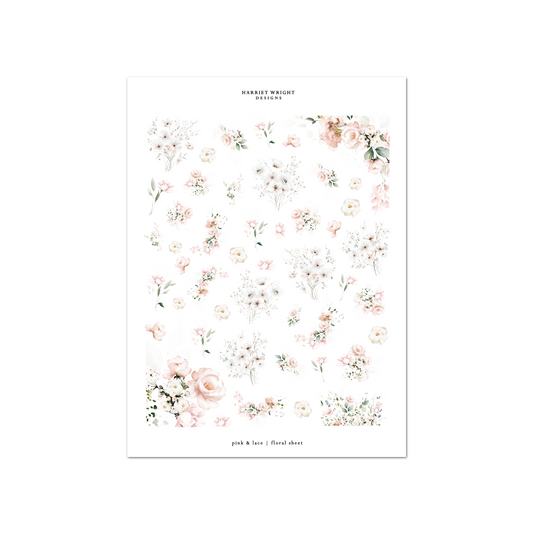 Pink & Lace | Floral Sheet
