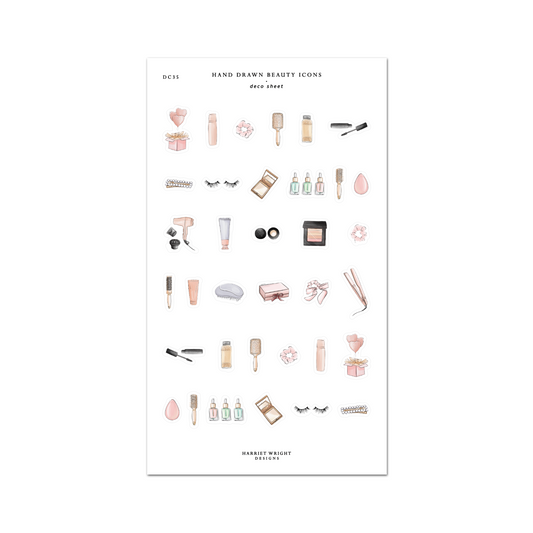 Hand Drawn Beauty Icons || Deco Sheet