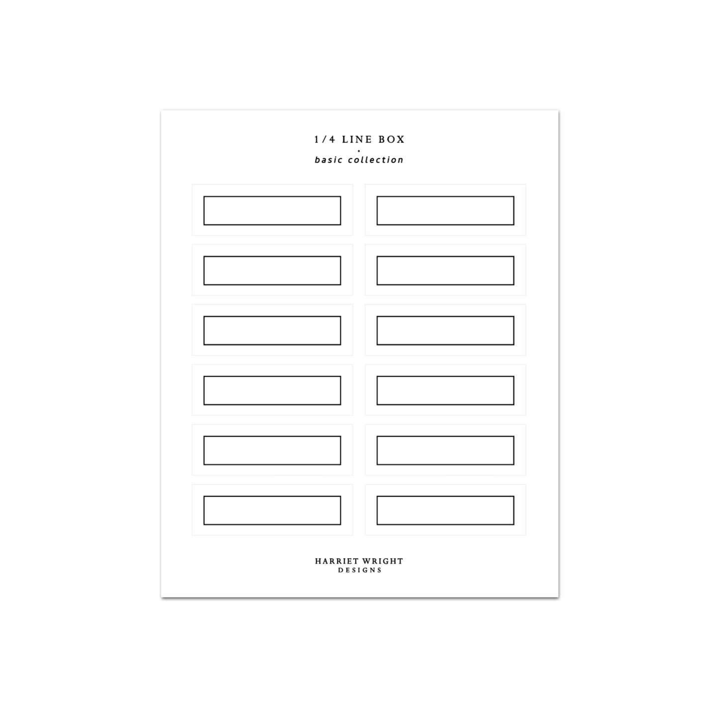 1/4 Line Box || Basic Collection