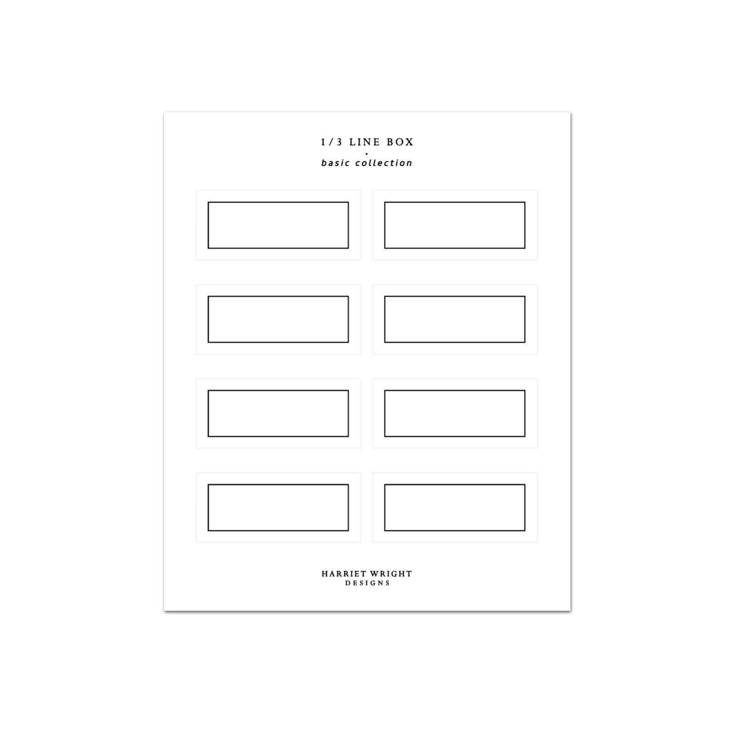 1/3 Line Box || Basic Collection