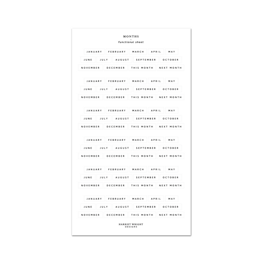 Months Script | Functional Sheet