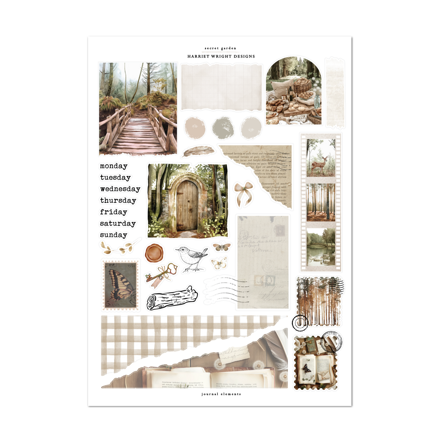 Secret Garden | Journal Elements