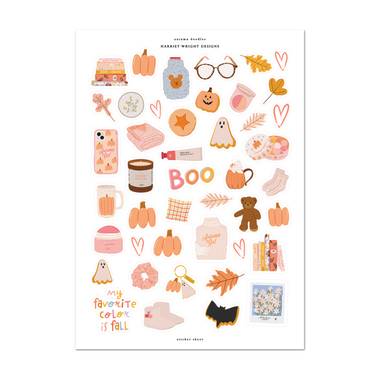 Autumn Doodles | Sticker Sheet
