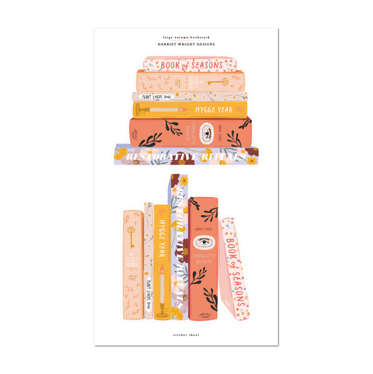 Large Autumn Bookstack | Sticker Sheet