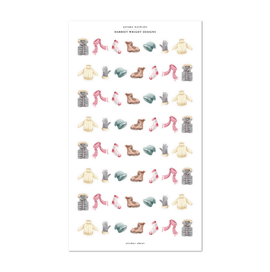 Autumn Wardrobe | Sticker Sheet