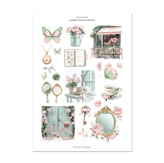 Peony Garden | Decorative Elements