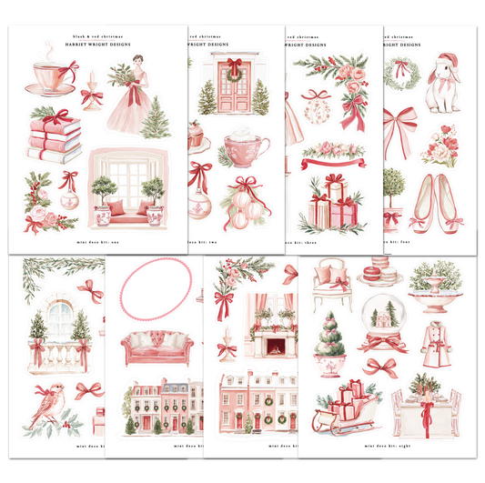 Blush & Red Christmas | Mini Decorative Kit