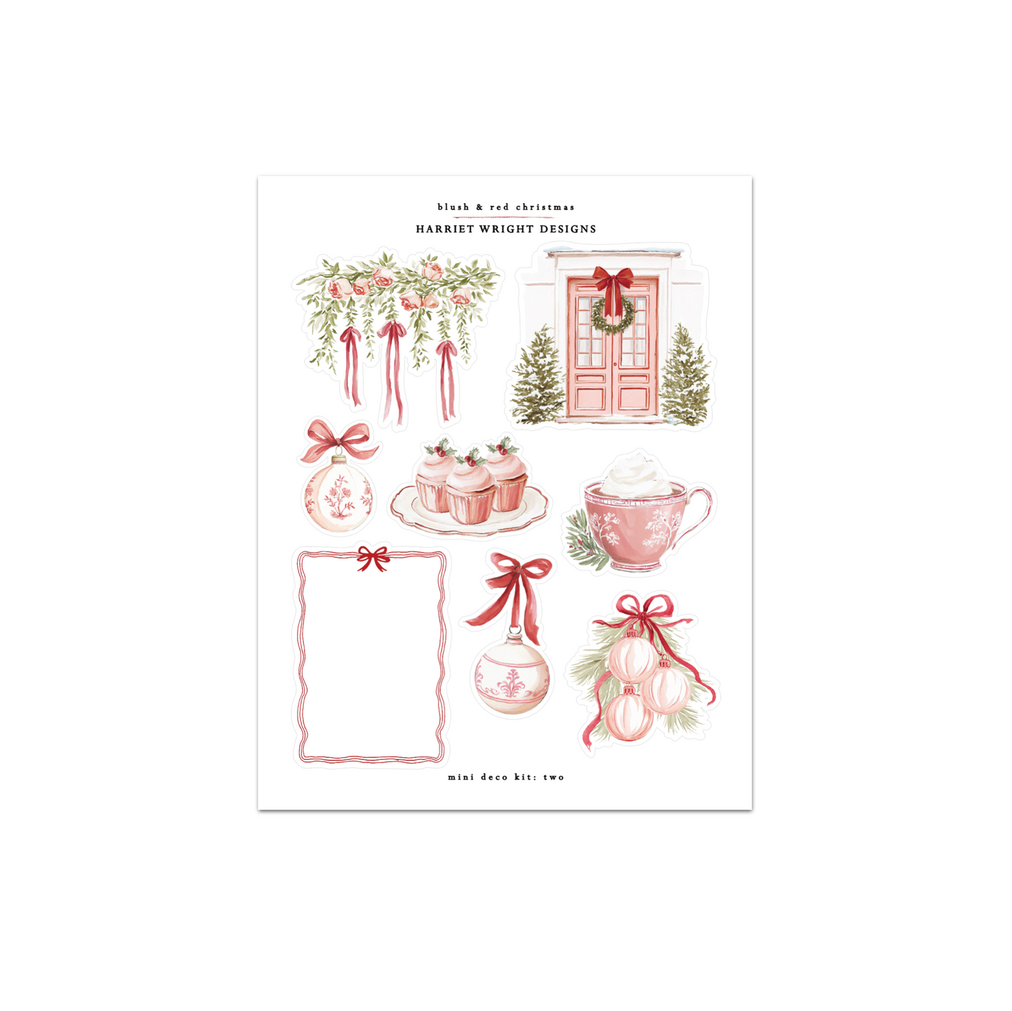 Blush & Red Christmas | Mini Decorative Kit
