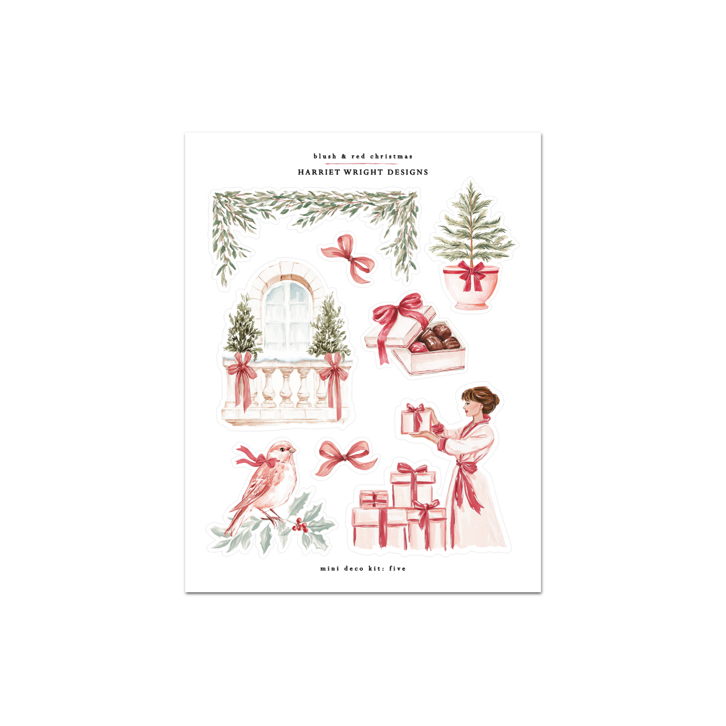 Blush & Red Christmas | Mini Decorative Kit