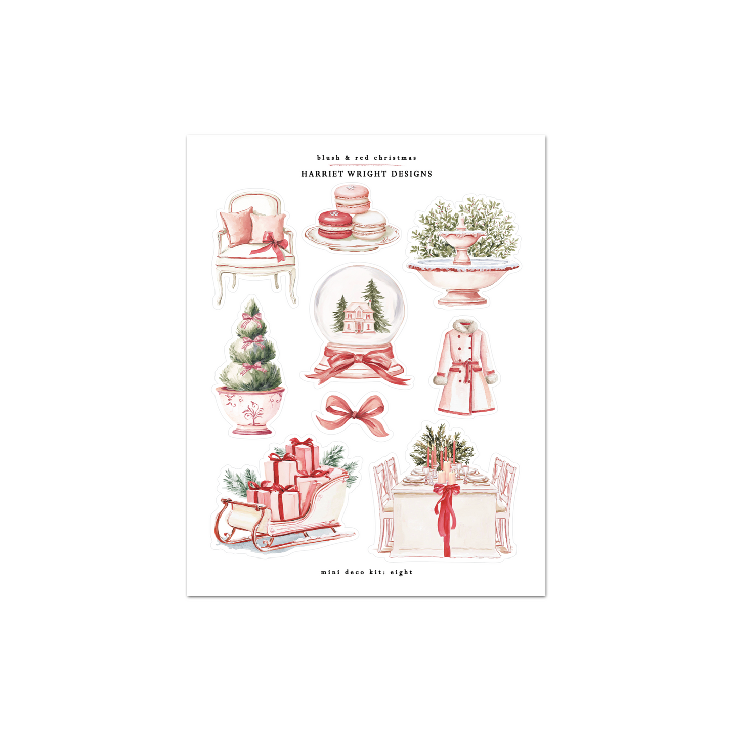Blush & Red Christmas | Mini Decorative Kit