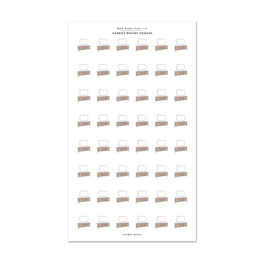 Hand Drawn Icons - TV | Sticker Basics