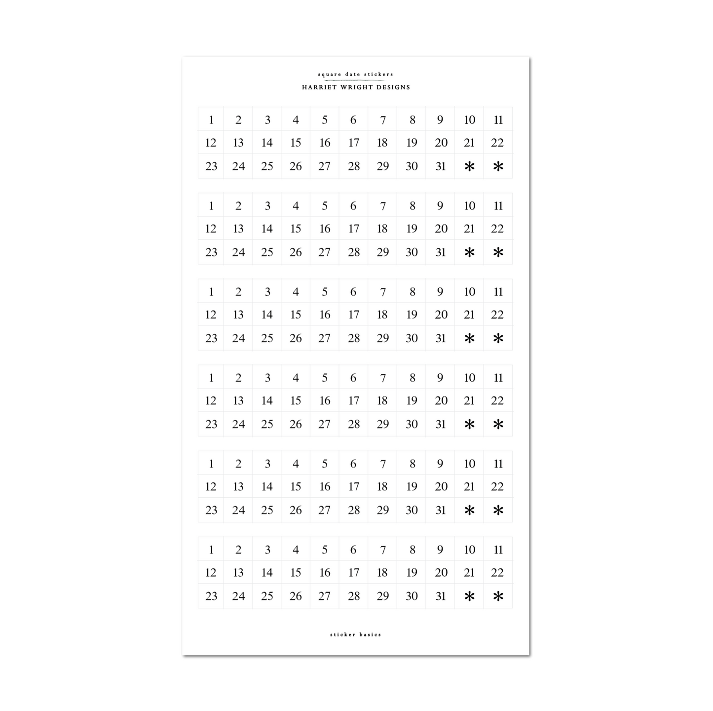 Square Date Stickers | Sticker Basics