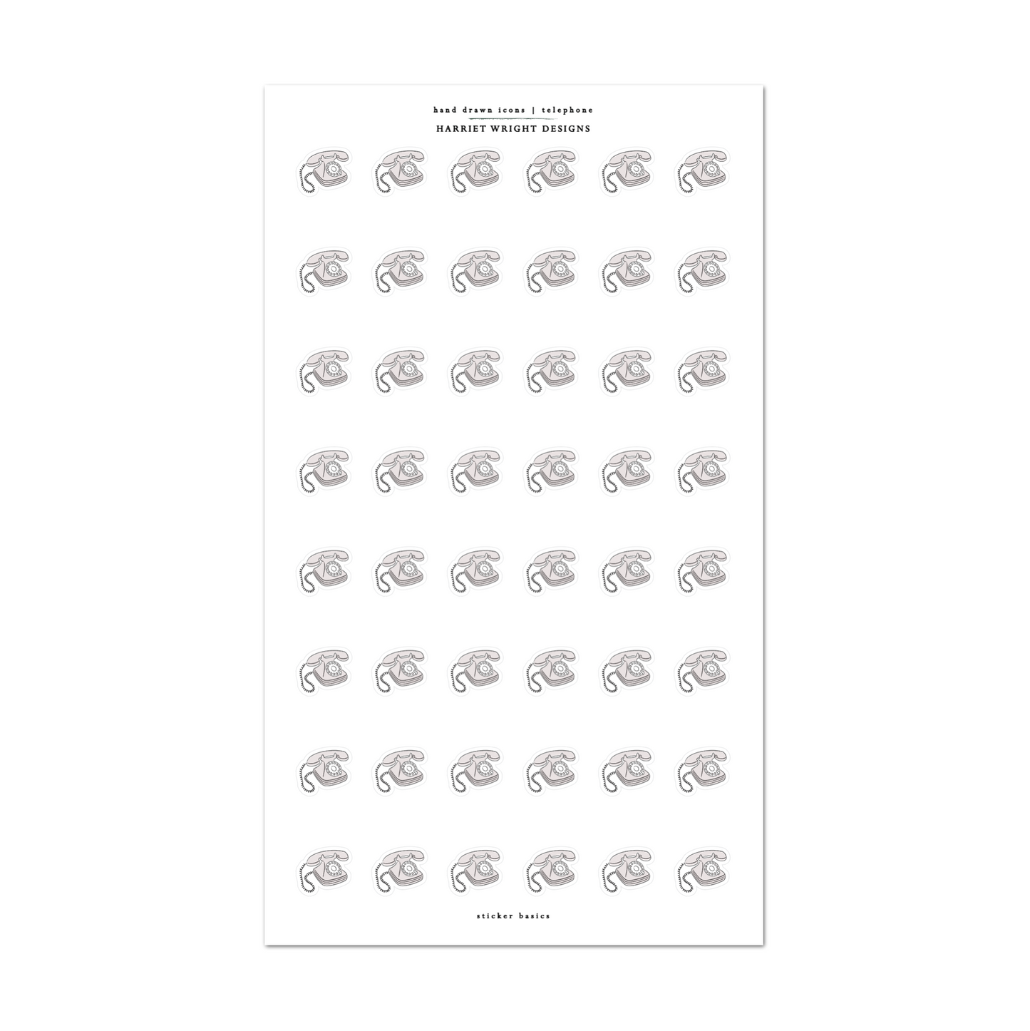 Hand Drawn Icons - Telephone | Sticker Basics