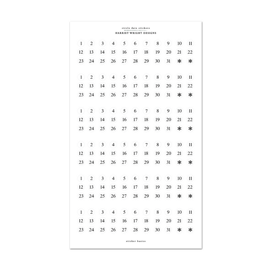 Circle Date Stickers | Sticker Basics