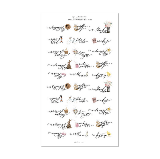 Spring Bucket List | Sticker Basics