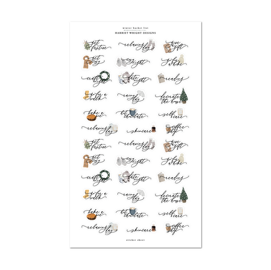 Winter Bucket List | Sticker Basics