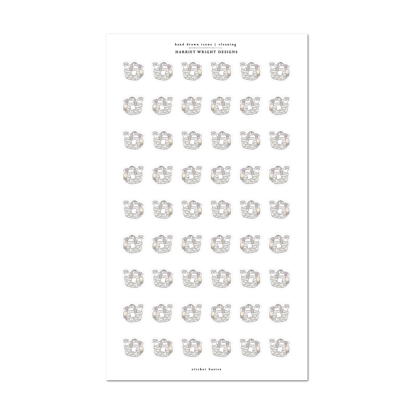 Hand Drawn Icons - Cleaning | Sticker Basics